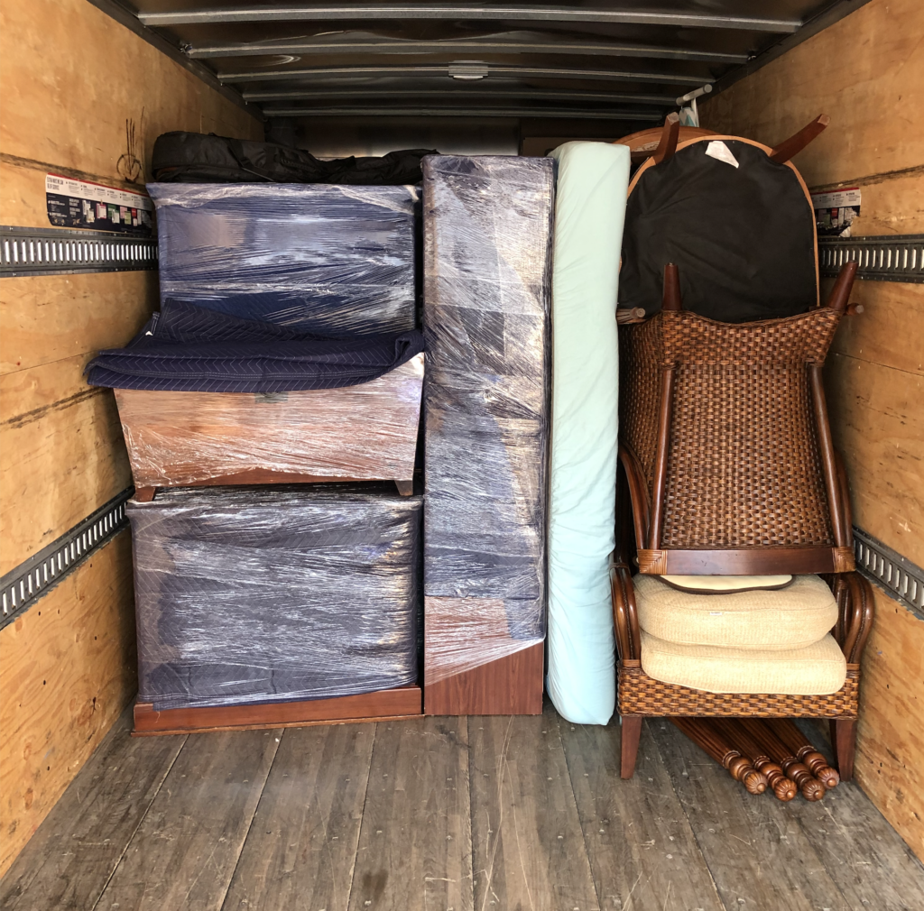 Professional movers at work