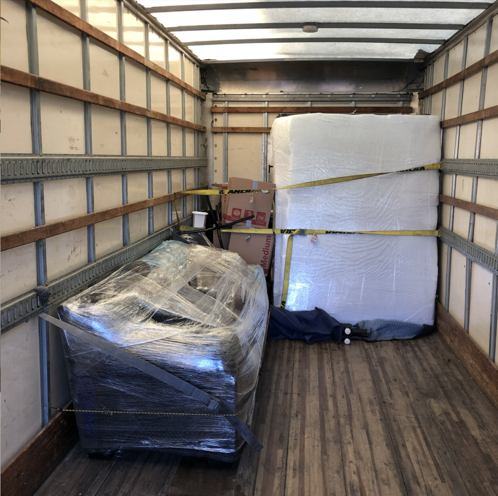 Moving truck loaded and ready